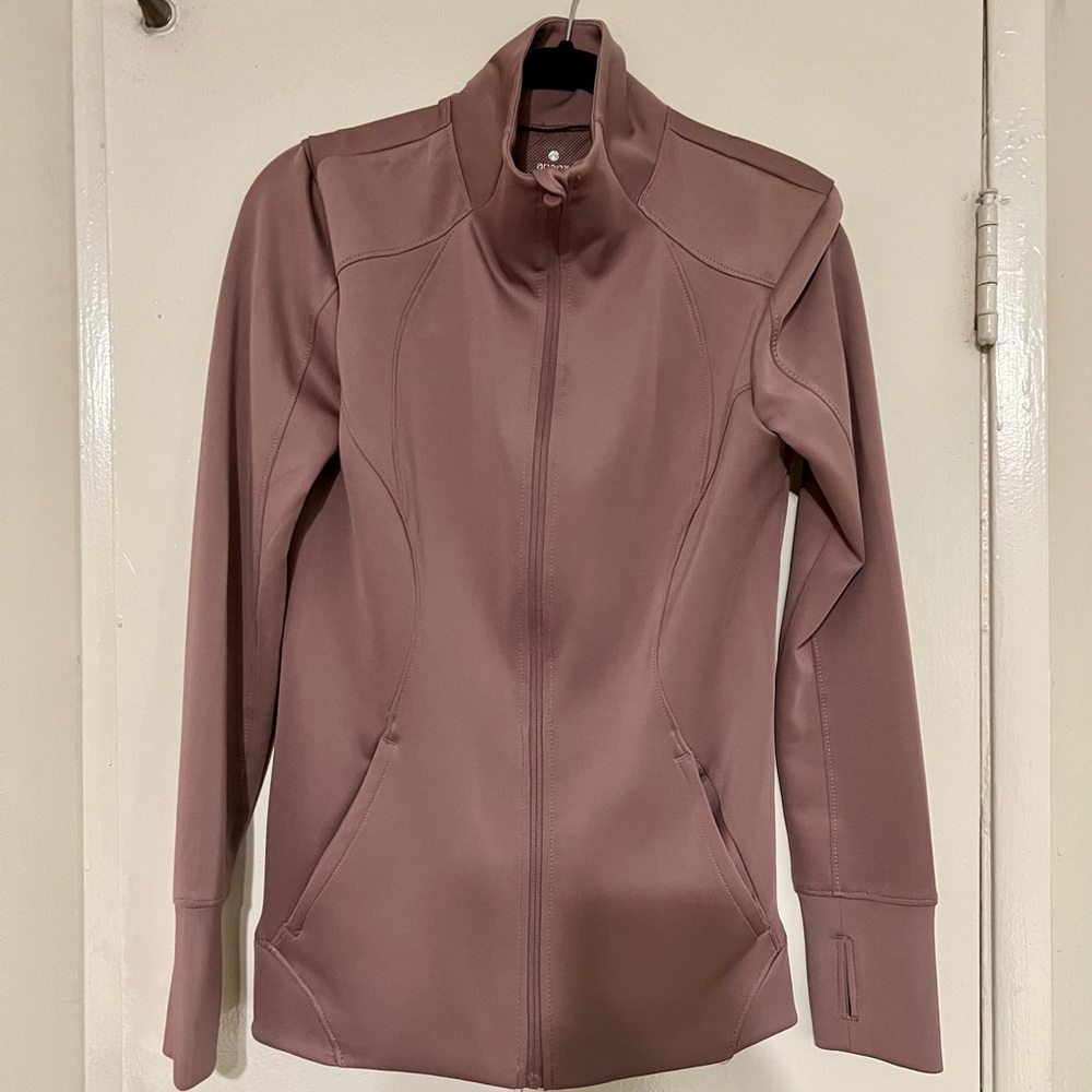 Purple zip-up athletic jacket